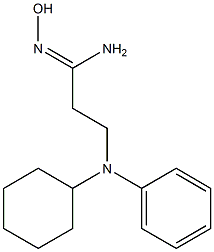 3-[cyclohexyl(phenyl)amino]-N'-hydroxypropanimidamide Struktur