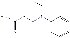 3-[ethyl(2-methylphenyl)amino]propanethioamide Struktur