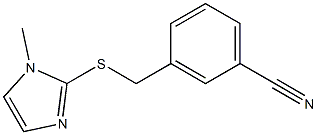 3-{[(1-methyl-1H-imidazol-2-yl)sulfanyl]methyl}benzonitrile Struktur