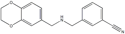 3-{[(2,3-dihydro-1,4-benzodioxin-6-ylmethyl)amino]methyl}benzonitrile Struktur