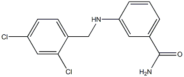 3-{[(2,4-dichlorophenyl)methyl]amino}benzamide Struktur