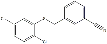 3-{[(2,5-dichlorophenyl)sulfanyl]methyl}benzonitrile Struktur