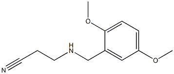 3-{[(2,5-dimethoxyphenyl)methyl]amino}propanenitrile Struktur