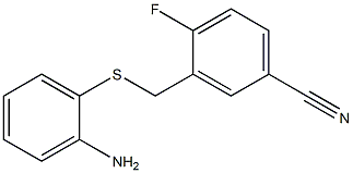 3-{[(2-aminophenyl)thio]methyl}-4-fluorobenzonitrile Struktur