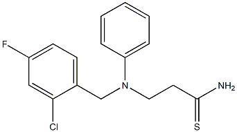 3-{[(2-chloro-4-fluorophenyl)methyl](phenyl)amino}propanethioamide Struktur