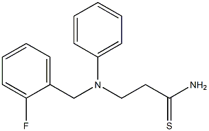 3-{[(2-fluorophenyl)methyl](phenyl)amino}propanethioamide Struktur