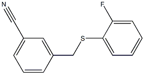 3-{[(2-fluorophenyl)sulfanyl]methyl}benzonitrile Struktur