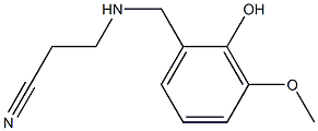 3-{[(2-hydroxy-3-methoxyphenyl)methyl]amino}propanenitrile Struktur