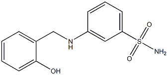 3-{[(2-hydroxyphenyl)methyl]amino}benzene-1-sulfonamide Struktur