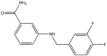 3-{[(3,4-difluorophenyl)methyl]amino}benzamide Struktur