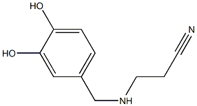 3-{[(3,4-dihydroxyphenyl)methyl]amino}propanenitrile Struktur