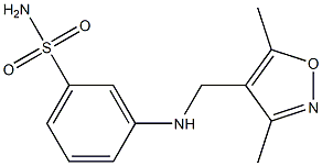 3-{[(3,5-dimethyl-1,2-oxazol-4-yl)methyl]amino}benzene-1-sulfonamide Struktur