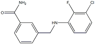 3-{[(3-chloro-2-fluorophenyl)amino]methyl}benzamide Struktur