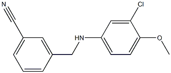 3-{[(3-chloro-4-methoxyphenyl)amino]methyl}benzonitrile Struktur