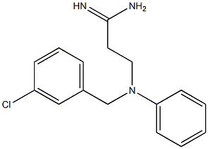 3-{[(3-chlorophenyl)methyl](phenyl)amino}propanimidamide Struktur