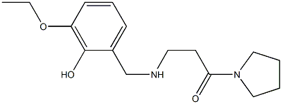 3-{[(3-ethoxy-2-hydroxyphenyl)methyl]amino}-1-(pyrrolidin-1-yl)propan-1-one Struktur