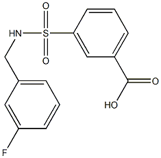 3-{[(3-fluorophenyl)methyl]sulfamoyl}benzoic acid Struktur