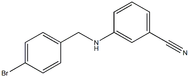 3-{[(4-bromophenyl)methyl]amino}benzonitrile Struktur