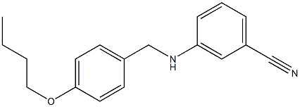 3-{[(4-butoxyphenyl)methyl]amino}benzonitrile Struktur