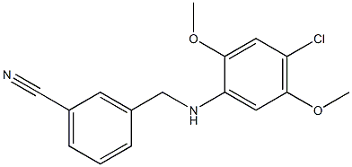 3-{[(4-chloro-2,5-dimethoxyphenyl)amino]methyl}benzonitrile Struktur