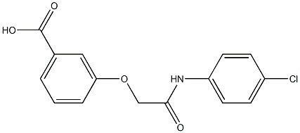 3-{[(4-chlorophenyl)carbamoyl]methoxy}benzoic acid Struktur