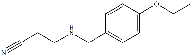 3-{[(4-ethoxyphenyl)methyl]amino}propanenitrile Struktur