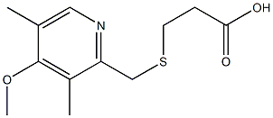 3-{[(4-methoxy-3,5-dimethylpyridin-2-yl)methyl]sulfanyl}propanoic acid Struktur