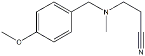 3-{[(4-methoxyphenyl)methyl](methyl)amino}propanenitrile Struktur