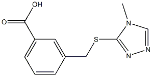 3-{[(4-methyl-4H-1,2,4-triazol-3-yl)thio]methyl}benzoic acid Struktur