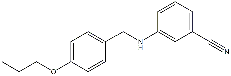 3-{[(4-propoxyphenyl)methyl]amino}benzonitrile Struktur