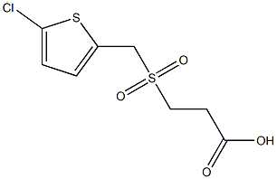 3-{[(5-chlorothien-2-yl)methyl]sulfonyl}propanoic acid Struktur