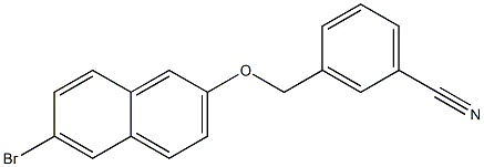 3-{[(6-bromonaphthalen-2-yl)oxy]methyl}benzonitrile Struktur