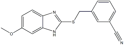 3-{[(6-methoxy-1H-1,3-benzodiazol-2-yl)sulfanyl]methyl}benzonitrile Struktur