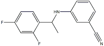 3-{[1-(2,4-difluorophenyl)ethyl]amino}benzonitrile Struktur