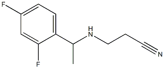 3-{[1-(2,4-difluorophenyl)ethyl]amino}propanenitrile Struktur