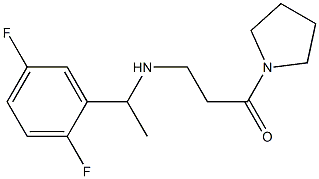 3-{[1-(2,5-difluorophenyl)ethyl]amino}-1-(pyrrolidin-1-yl)propan-1-one Struktur