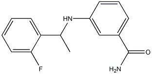 3-{[1-(2-fluorophenyl)ethyl]amino}benzamide Struktur