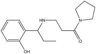 3-{[1-(2-hydroxyphenyl)propyl]amino}-1-(pyrrolidin-1-yl)propan-1-one Struktur