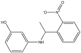 3-{[1-(2-nitrophenyl)ethyl]amino}phenol Struktur