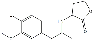 3-{[1-(3,4-dimethoxyphenyl)propan-2-yl]amino}oxolan-2-one Struktur