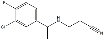 3-{[1-(3-chloro-4-fluorophenyl)ethyl]amino}propanenitrile Struktur