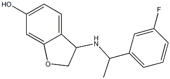 3-{[1-(3-fluorophenyl)ethyl]amino}-2,3-dihydro-1-benzofuran-6-ol Struktur