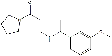 3-{[1-(3-methoxyphenyl)ethyl]amino}-1-(pyrrolidin-1-yl)propan-1-one Struktur