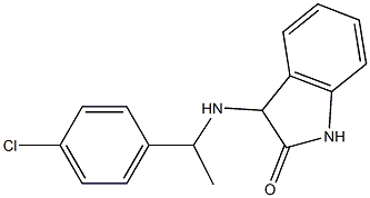 3-{[1-(4-chlorophenyl)ethyl]amino}-2,3-dihydro-1H-indol-2-one Struktur