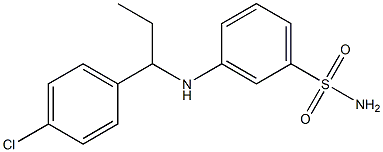 3-{[1-(4-chlorophenyl)propyl]amino}benzene-1-sulfonamide Struktur