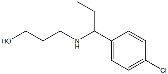 3-{[1-(4-chlorophenyl)propyl]amino}propan-1-ol Struktur