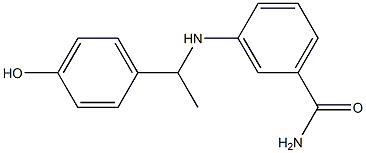 3-{[1-(4-hydroxyphenyl)ethyl]amino}benzamide Struktur