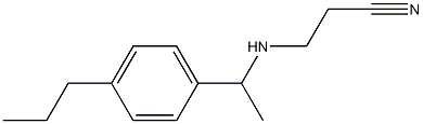 3-{[1-(4-propylphenyl)ethyl]amino}propanenitrile Struktur