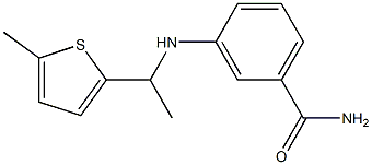 3-{[1-(5-methylthiophen-2-yl)ethyl]amino}benzamide Struktur