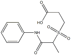 3-{[1-(phenylcarbamoyl)ethane]sulfonyl}propanoic acid Struktur